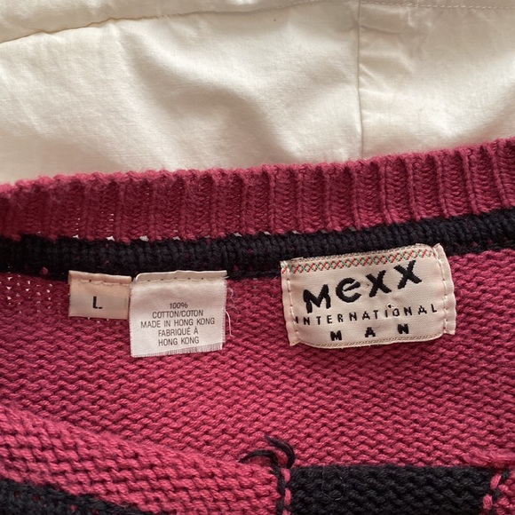 Vintage Oversized 80s/90s Mexx Knit Sweater 100% Cotton Size Large - Picture 5 of 11
